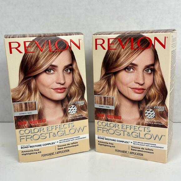 Revlon Color Effects Hair Color Frost and Glow Highlighting Kit Honey Lot of 2 - Picture 1 of 8